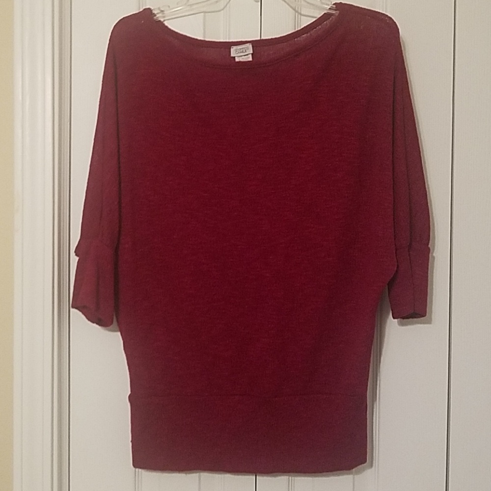 Charming Charlie Burgundy Sweater